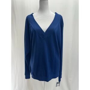 Universal Thread navy V neck cotton top L NWTS